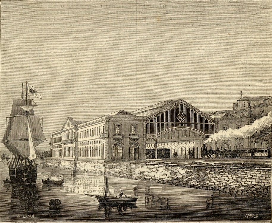 Gare De Santa Apolonia Archivo Pittoresco 1 1866