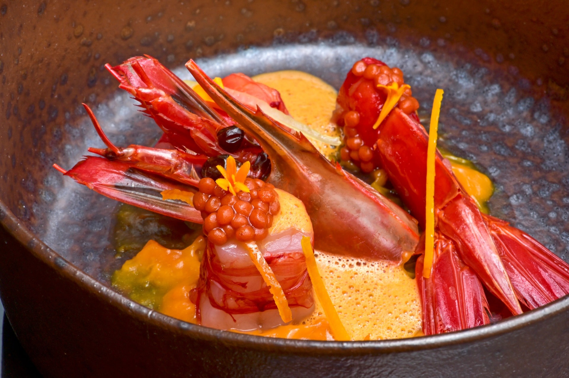 Porto Palácio_HUB Gastrobar_Carabineiro, Abóbora, Citrinos e Ouriço do Mar